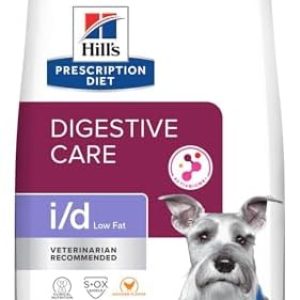 Hill’s Prescription Diet i/d Low Fat Digestive Care Chicken Flavor Dry Dog Food, Veterinary Diet, 27.5 lb. Bag