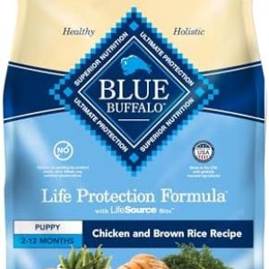 Blue Buffalo Life Protection Formula Puppy Dry Dog Food with DHA and ARA, Made with Natural Ingredients, Chicken & Brown Rice Recipe, 5-lb Bag