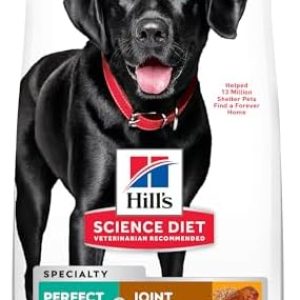 Hill’s Science Diet Perfect Weight & Joint Support, Adult 1-5, Large Breed Weight Management & Joint Support, Dry Dog Food, Chicken & Brown Rice, 25 lb Bag