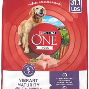 Purina ONE High Protein Dry Senior Dog Food Plus Vibrant Maturity Adult 7 Plus Formula – 31.1 lb. Bag