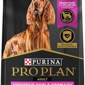 Purina Pro Plan Sensitive Skin and Sensitive Stomach Dog Food Lamb and Oat Meal Formula – 4 lb. Bag