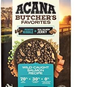 ACANA Butcher’s Favorites Dry Dog Food, Wild-Caught Salmon Recipe, Fish Dog Food, 17lb