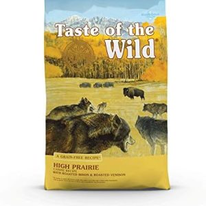 Taste of the Wild High Prairie Canine Grain-Free Recipe with Roasted Bison and Venison Adult Dry Dog Food, Made with High Protein from Real Meat and Guaranteed Nutrients and Probiotics 28lb