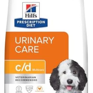 Hill’s Prescription Diet c/d Multicare Urinary Care Chicken Flavor Dry Dog Food, Veterinary Diet, 17.6 lb. Bag