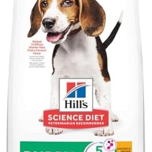 Hill’s Science Diet Puppy, Puppy Premium Nutrition, Dry Dog Food, Chicken & Brown Rice, 27.5 lb Bag