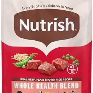 Nutrish Real Beef, Pea & Brown Rice Recipe Whole Health Blend Dry Dog Food, 6 lb. Bag (Rachael Ray)