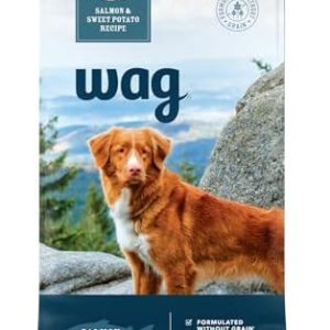 Amazon Brand – Wag Dry Dog Food Salmon & Sweet Potato, Grain Free 24 lb Bag