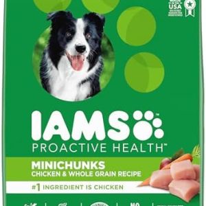 IAMS Proactive Health Minichunks Adult Dry Dog Food with Real Chicken and Whole Grains, 15 lb. Bag