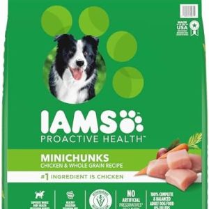 IAMS Proactive Health Minichunks Adult Dry Dog Food with Real Chicken, 30 lb. Bag