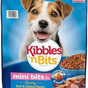 Kibbles ‘N Bits Small Breed Mini Bits Savory Beef & Chicken Flavors Dog Food, 16-Pound(Pack of 1)