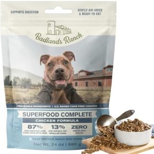 Superfood Complete, Air-Dried Adult Dog Food – High Protein, Zero Fillers, Superfood Nutrition by Katherine Heigl (24 oz., Premium Chicken)