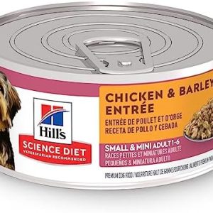 Hill’s Science Diet Adult Small Paws Chicken & Barley Entree Canned Dog Food, 5.8 oz., Case of 24