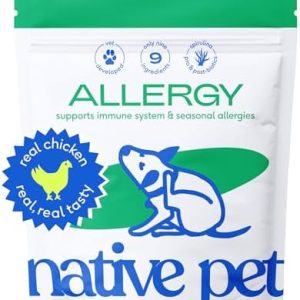 Native Pet Allergy Chews for Dogs – All-Natural Anti Itch Probiotics for Dogs – 30 Soft Chews – Allergy Supplements for Itchy Skin – Pet Health – Puppy Supplements