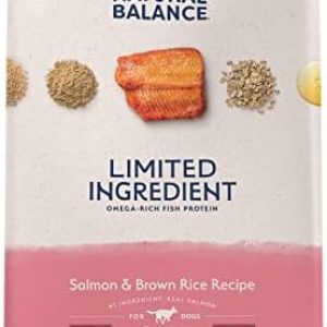 Natural Balance Limited Ingredient Adult Dry Dog Food with Healthy Grains, Salmon & Brown Rice Recipe, 24 Pound (Pack of 1)