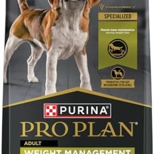 Purina Pro Plan Weight Management Dry Dog Food, Shredded Blend Chicken and Rice Formula – 18 lb. Bag